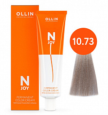 10/73 светлый блондин коричнево–золотистый 100мл Ollin N-Joy