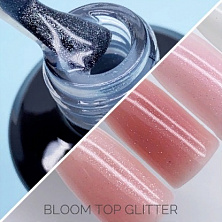 Гель-лак Bloom топ 15мл с микроблеском без липкого слоя