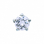 Серьги с цирконом M100 мини (золото)