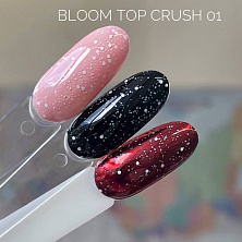 Гель-лак Bloom топ 15мл 01 CRASH глянец с белыми вкраплениями Гель-лак Bloom топ 15мл 01 CRASH глянец с белыми вкраплениями