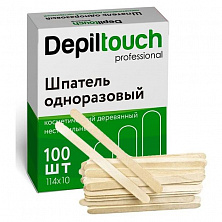 Шпатель деревянный Depiltouch 100шт 114х10мм Шпатель деревянный Depiltouch 100шт 114х10мм