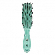 Щетка I LOVE MY HAIR 1801 Русалочка зеленая прозрачная М Щетка I LOVE MY HAIR 1801 Русалочка зеленая прозрачная М