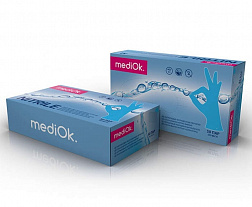 Перчатки Mediok нитрил 100шт S Ocean голубые Перчатки Mediok нитрил 100шт S Ocean голубые